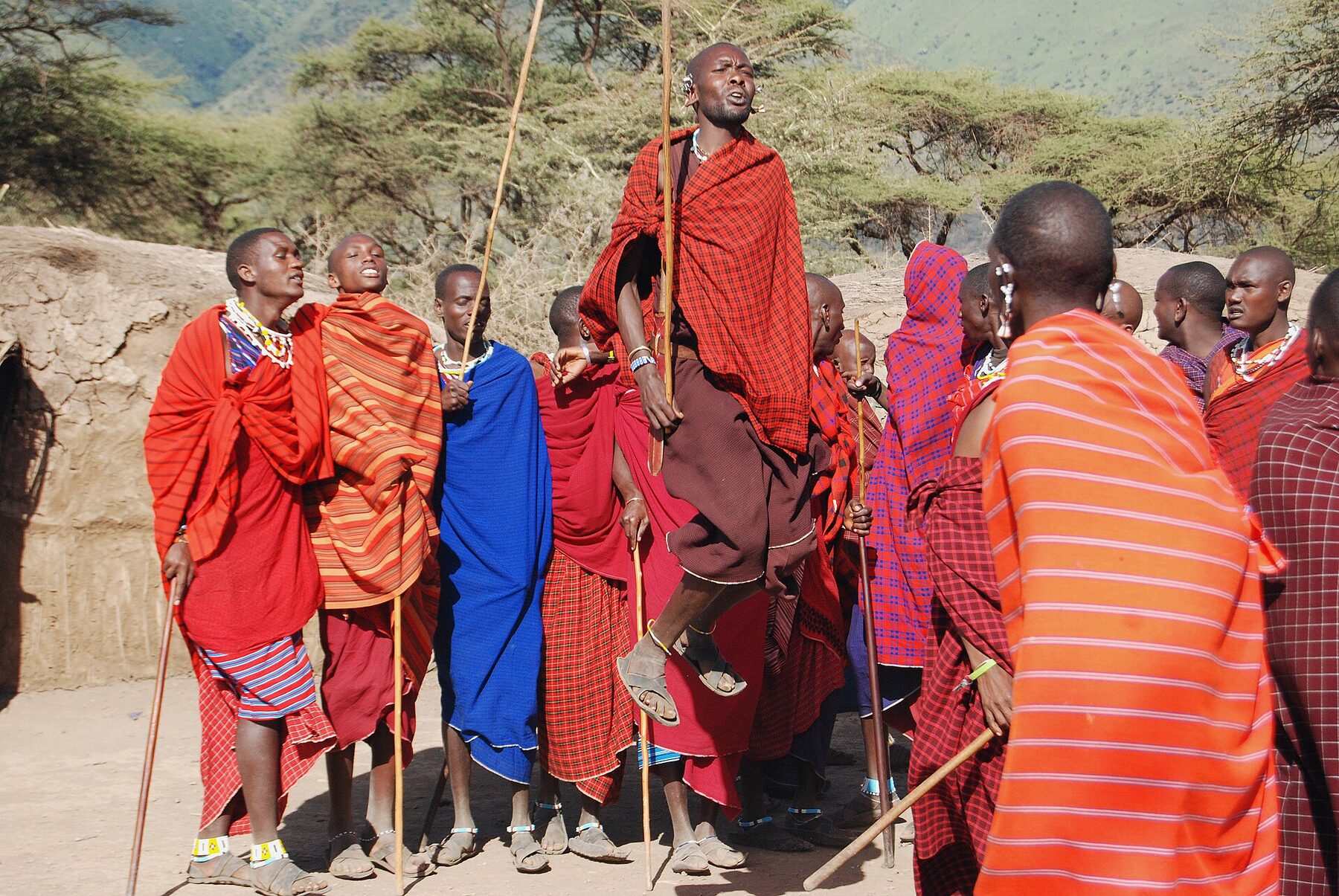 Maasai warriors in the Maasai Mara